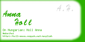 anna holl business card